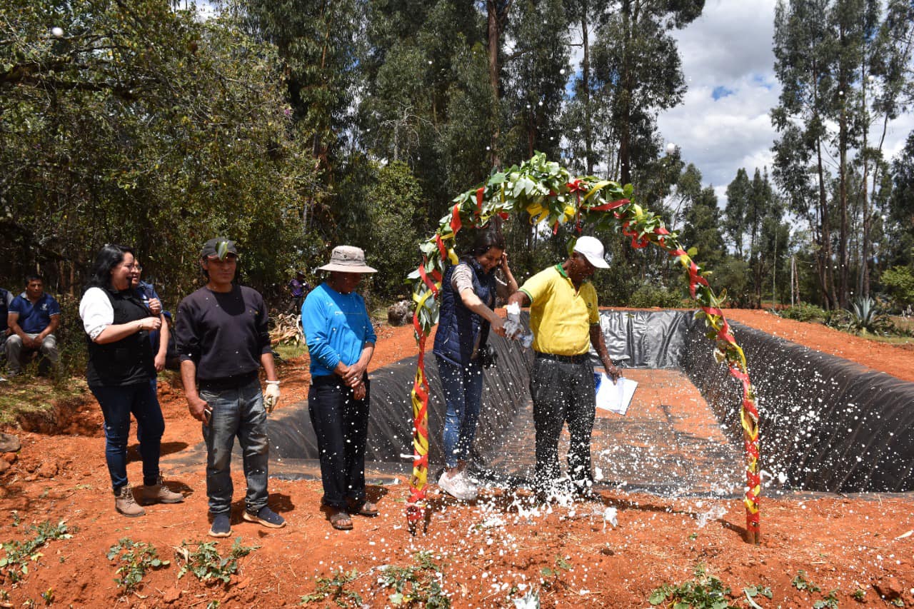 Machacuay, Callash y Churgapamba beneficiados con microreservorios