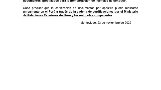 Información Sobre Certificación de Licencias de Conducir de Vehículos Automotores y Motorizados