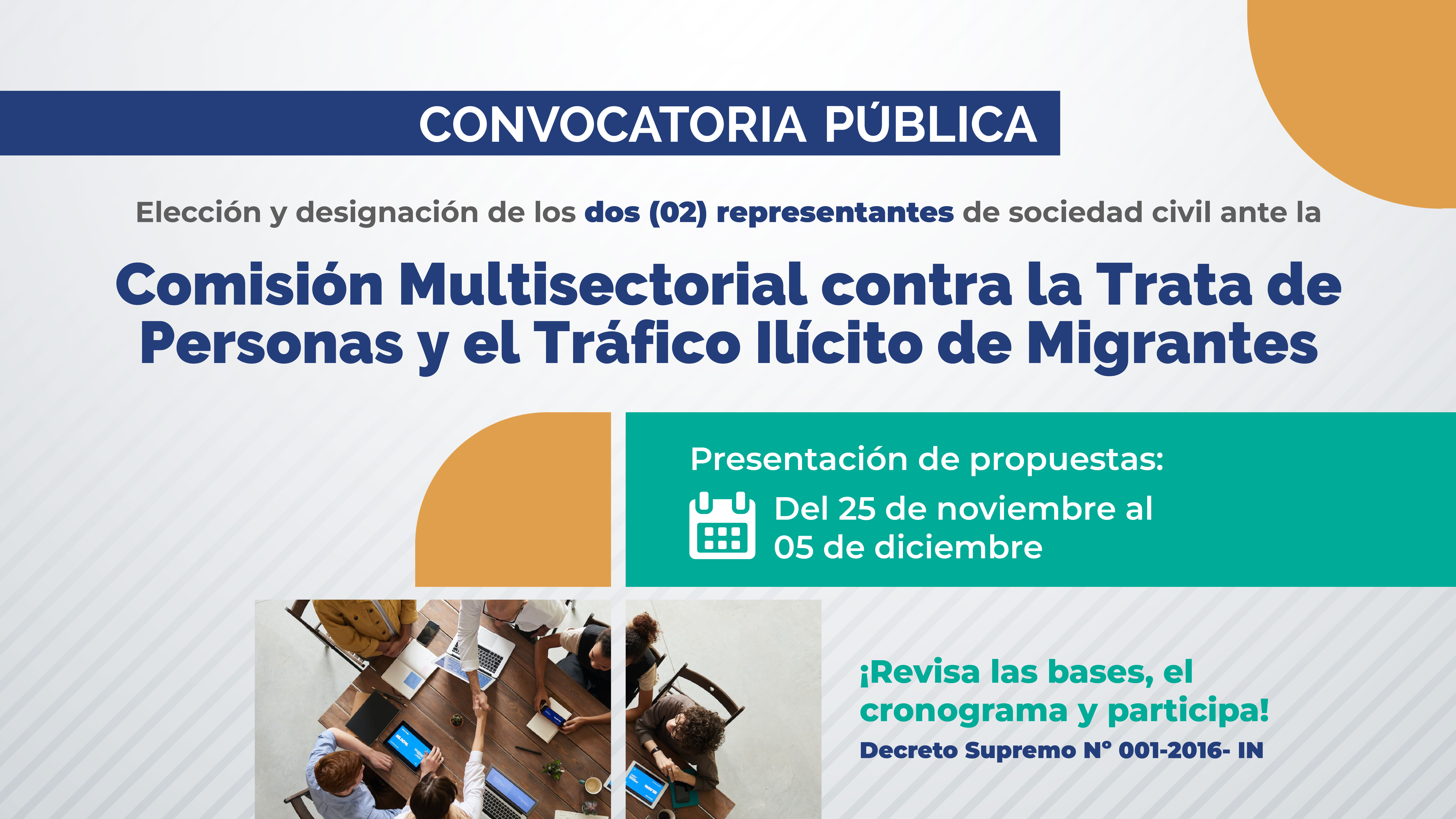 Representantes de la sociedad civil podrán integrar comisión multisectorial contra la trata de personas