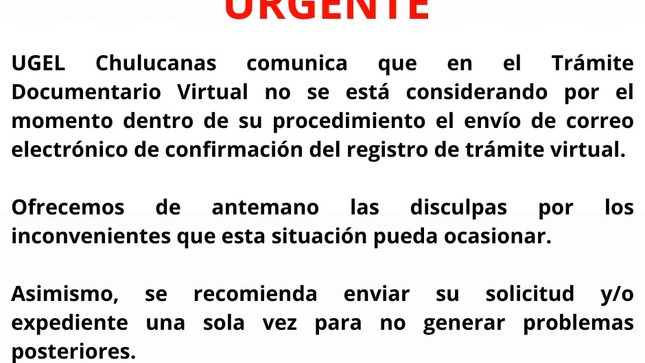 URGENTE 