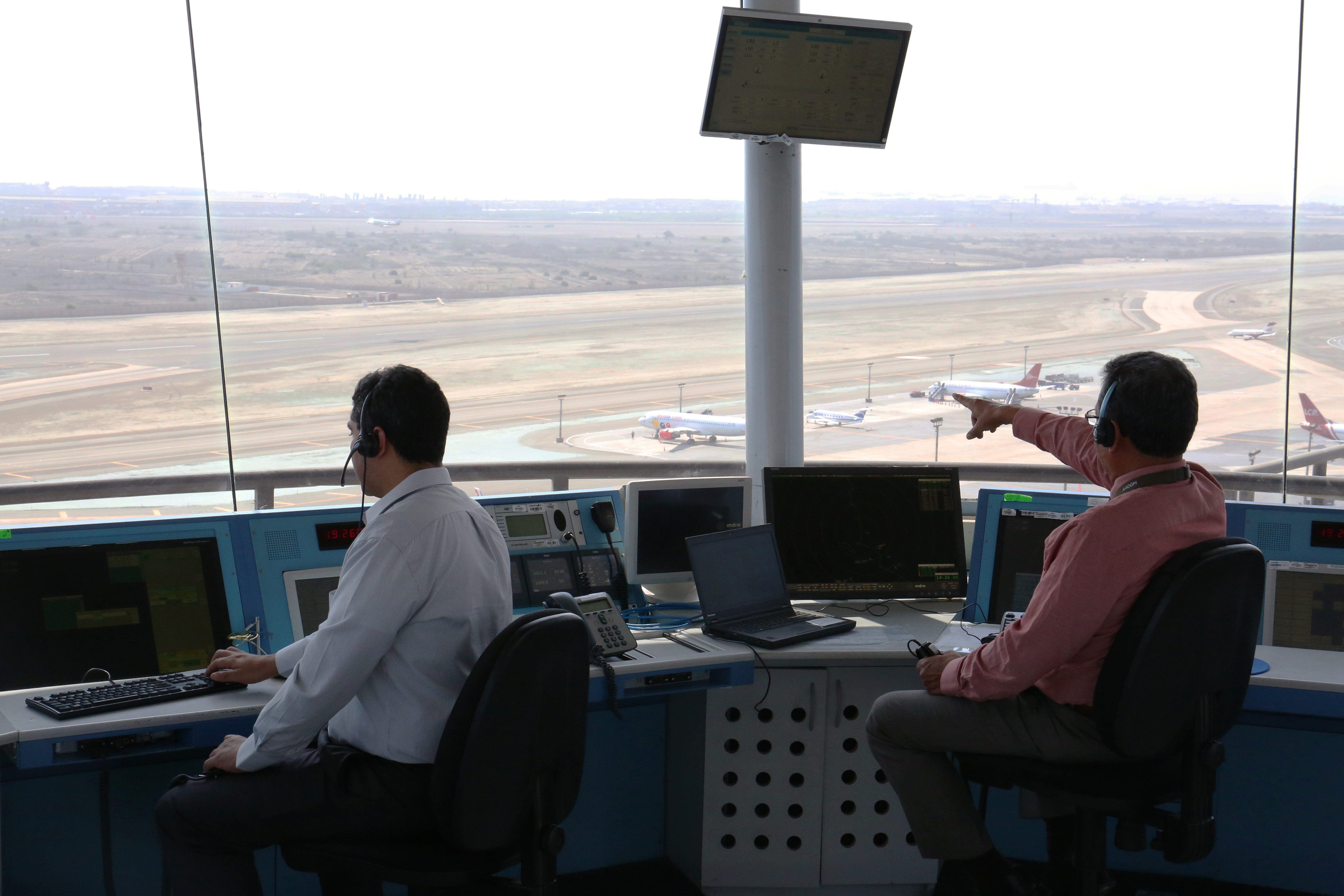 interior de la torre de control