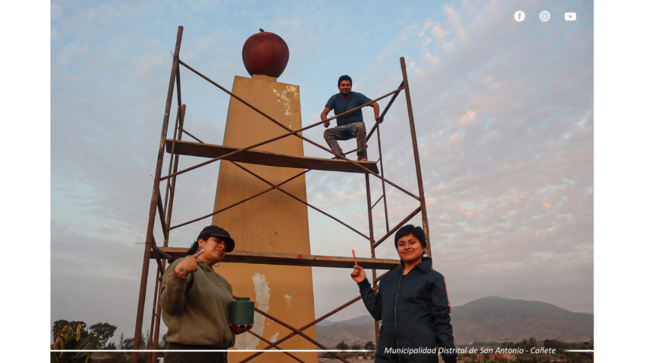 El día de ayer el Alcalde de la Municipalidad Distrital de San Antonio, Lic. Esteban Jesús Agapito Ramos participó del inicio de lo que será el mural en el #MonumentodelaManzana , un gran espacio de arte con más de 7 metros de alto que concentrará lo mejor del arte local por los 100 años de Creación Política del distrito de San Antonio. 