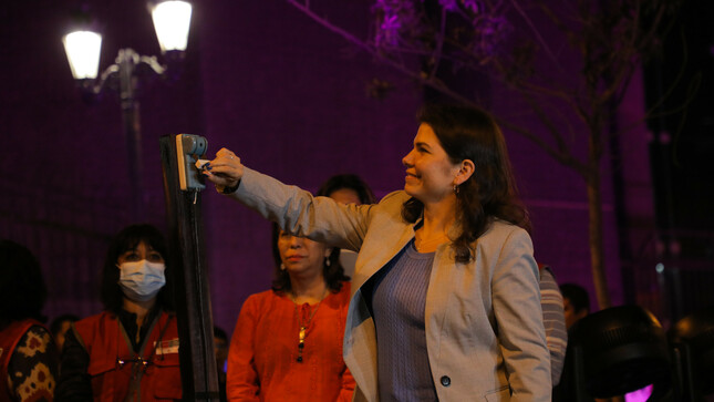 Principales sedes institucionales se iluminan de morado por el Día Internacional de la Eliminación de la Violencia contra las Mujeres
