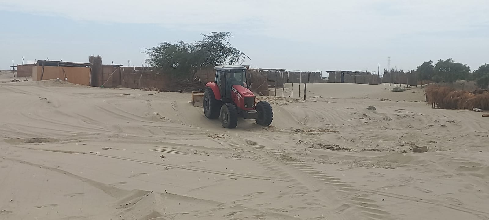 Maquinaria Realiza Trabajos en Terreno Agrícola