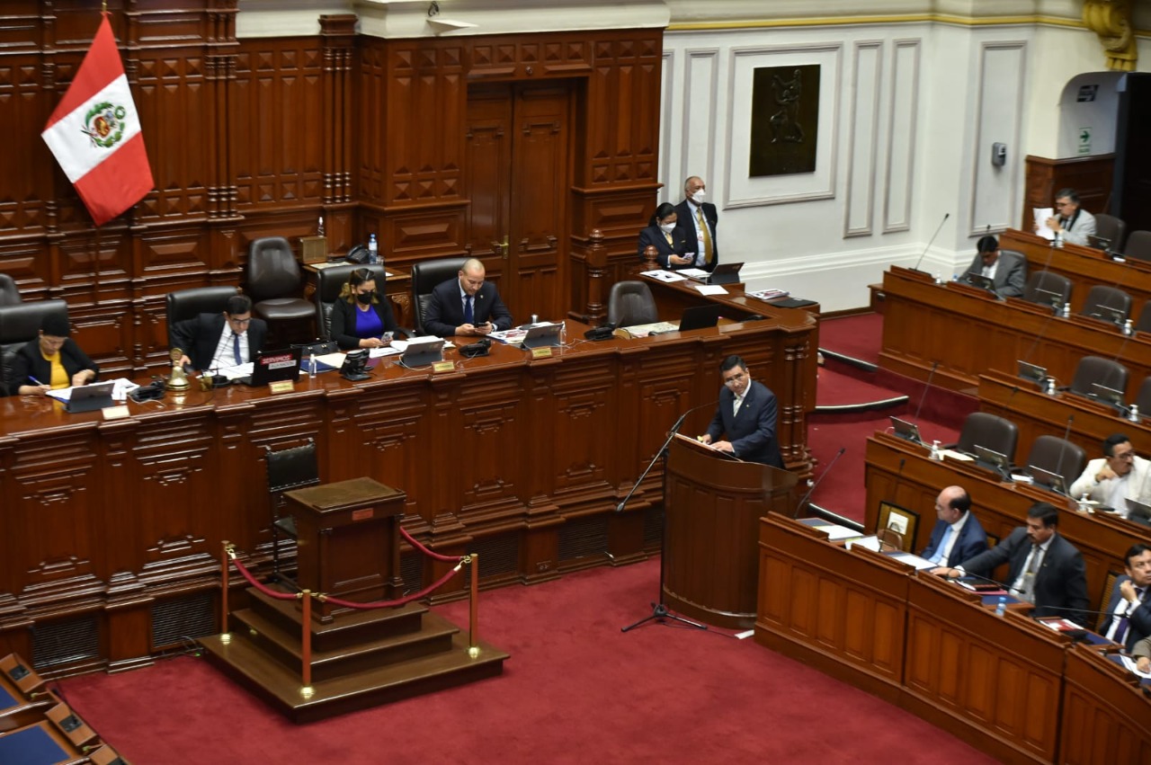 Ministro del Interior sustentó el proyecto de presupuesto del sector para el año fiscal 2023