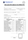 Vista preliminar de documento Declaración Jurada de Artefactos