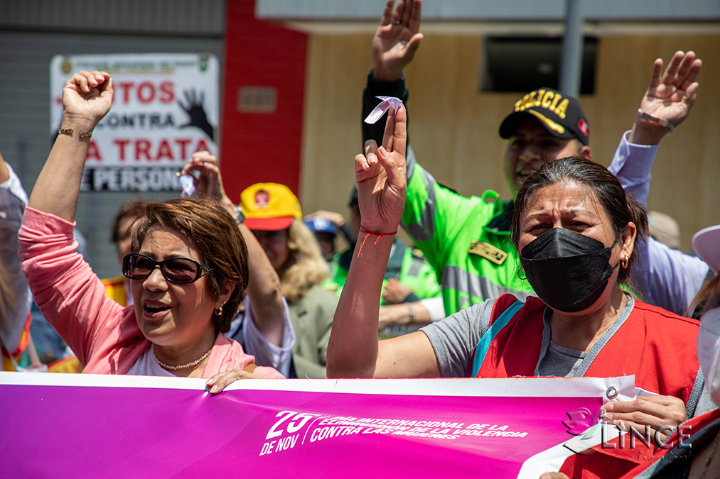 Lince: realizaron marcha de sensibilización por el Día Internacional de la Eliminación de la Violencia contra las Mujeres.
