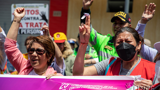 Lince: realizaron marcha de sensibilización por el Día Internacional de la Eliminación de la Violencia contra las Mujeres.