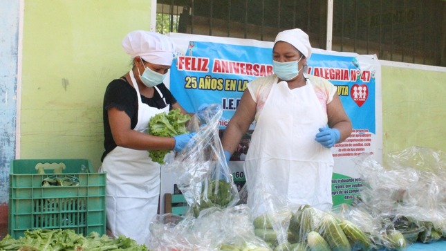 Entrega de alimentos frescos