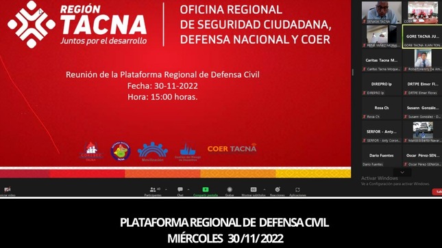 Reunión de autoridades.