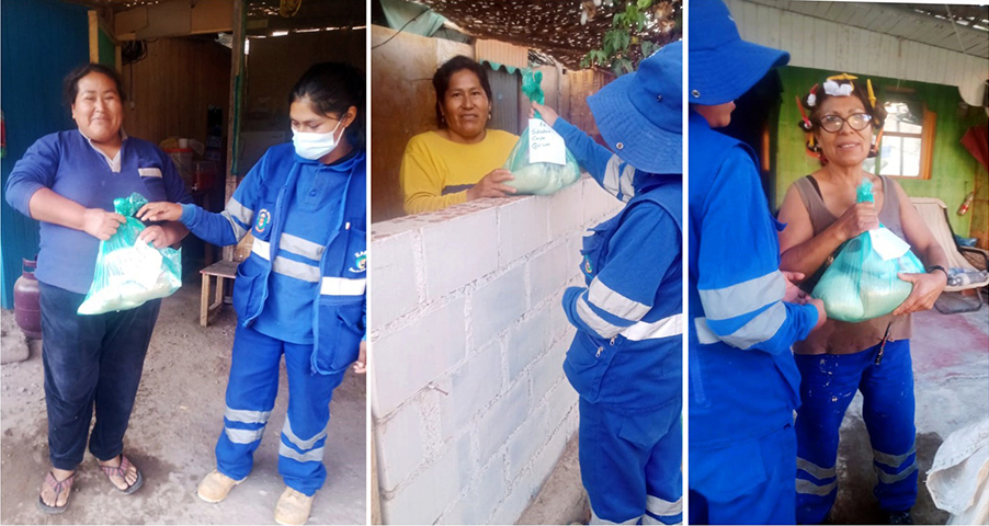 Familias de Poquera y Chulibaya recibieron incentivo por adecuado manejo de residuos sólidos