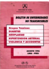Vista preliminar de documento Boletín de enfermedades no transmisibles. Grupos técnicos: Diabetes, neoplasias, hipertensión arterial, violencia y accidentes