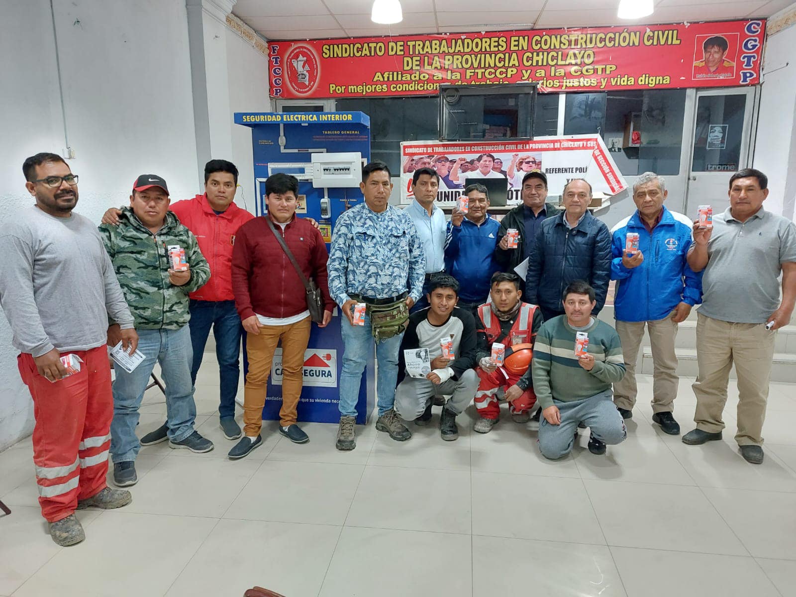 Los integrantes del gremio de la construcción agradecieron la iniciativa de Ensa.