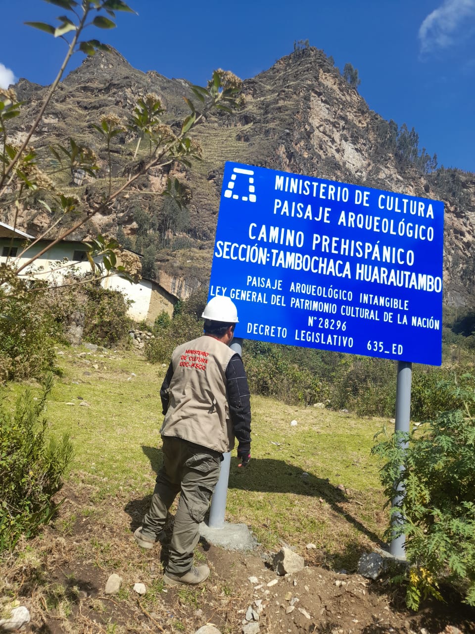 Dirección Desconcentrada de Cultura de Pasco implementa paneles de señalización e información en sitios arqueológicos