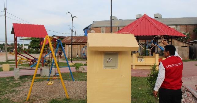 Contraloría alertó que la Municipalidad de Yarinacocha recibió Parque infantil con obras incompletas