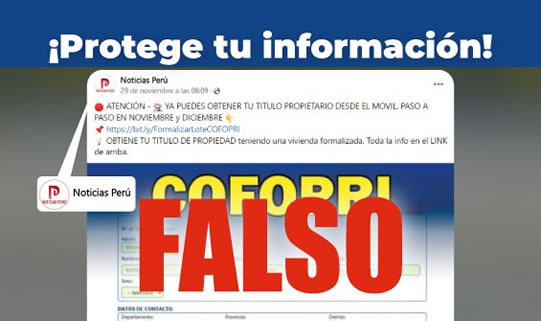 Comunicado - COFOPRI