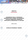 Vista preliminar de documento Directiva DI-005-OIR/001 “Lineamientos para la atención de denuncias ante el RENIEC, por presuntos actos de corrupción y medidas de protección al denunciante y/o testigos”, primera versión