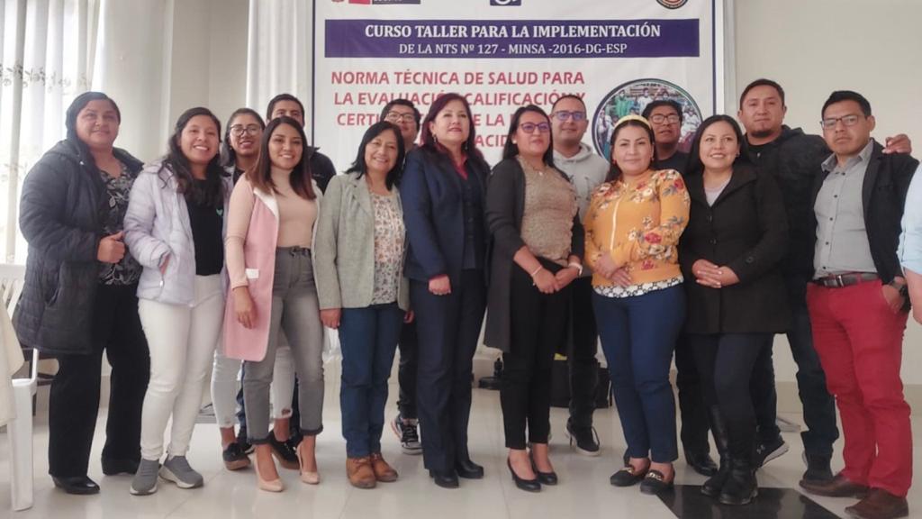 Los profesionales de Madre de Dios, Apurímac, San Martín, Junín y Tacna participan en la capacitación, que abarca del 18 de noviembre al 19 de diciembre
