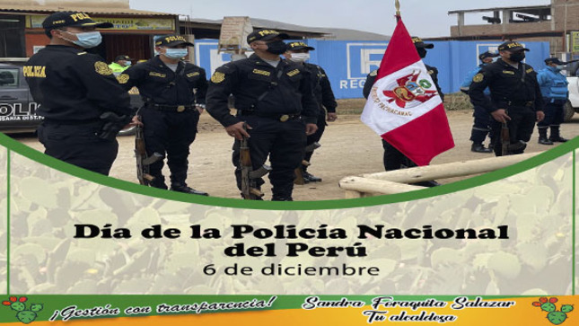 La Municipalidad Distrital de Santo Domingo de los Olleros saluda por su 34° Aniversario a los Policías., quienes con su ardua labor nos permiten vivir en un distrito más seguro.