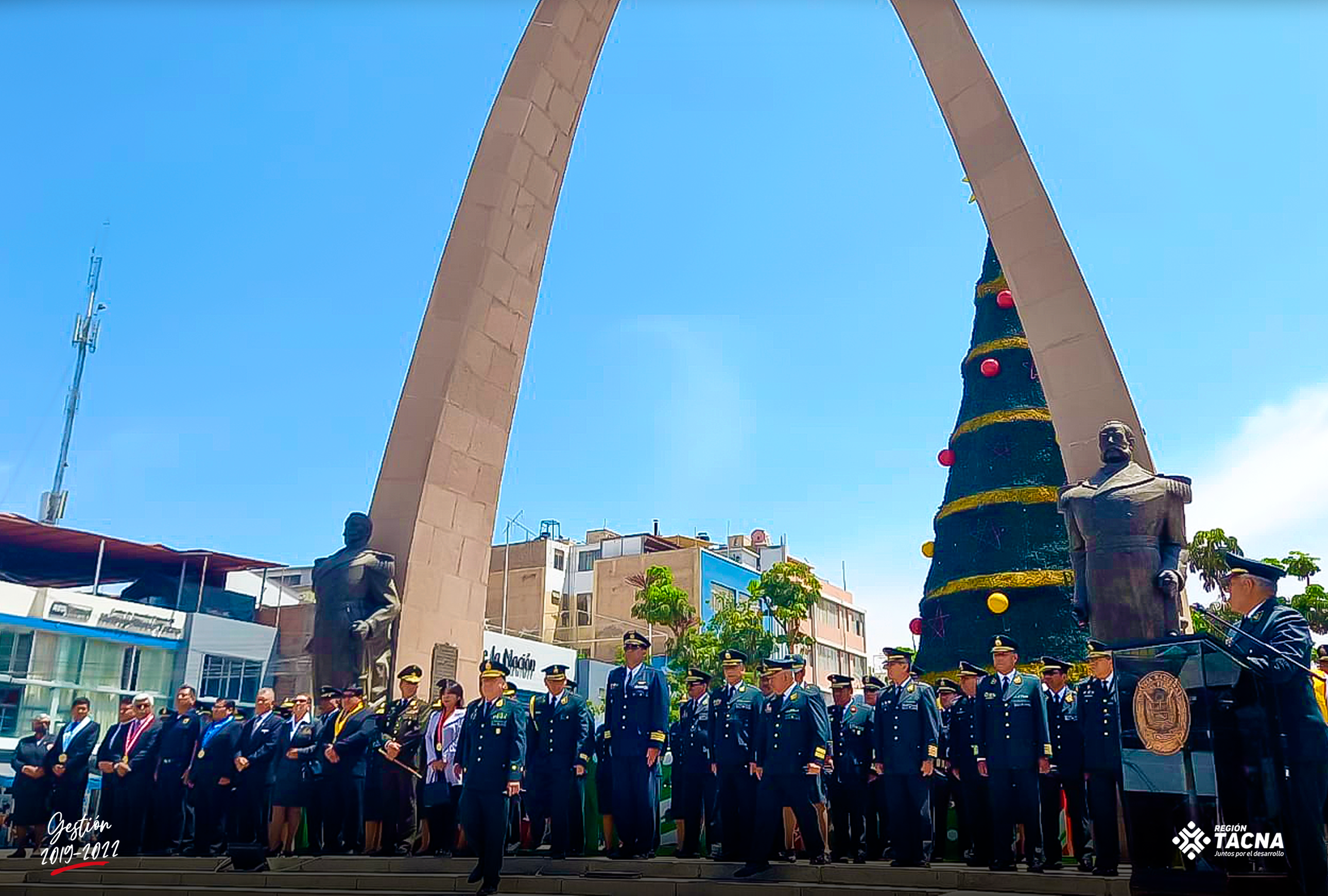 Actos protocolares fueron en el Paseo Cívico. 