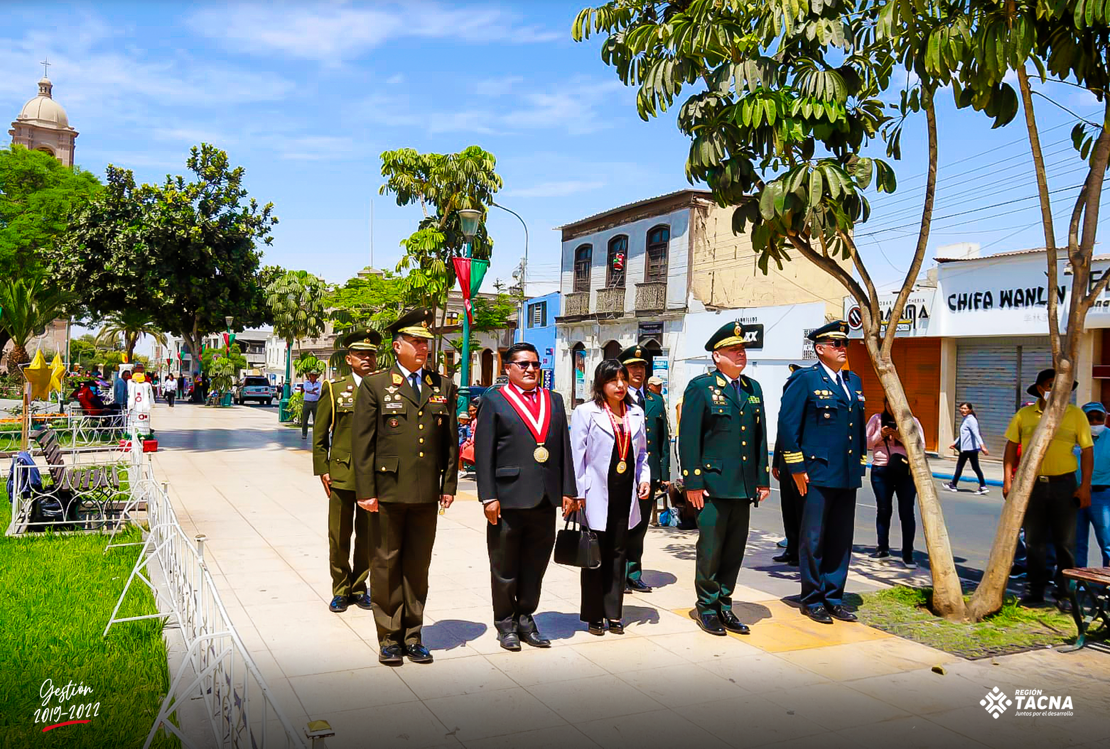 Actos protocolares fueron en el Paseo Cívico. 