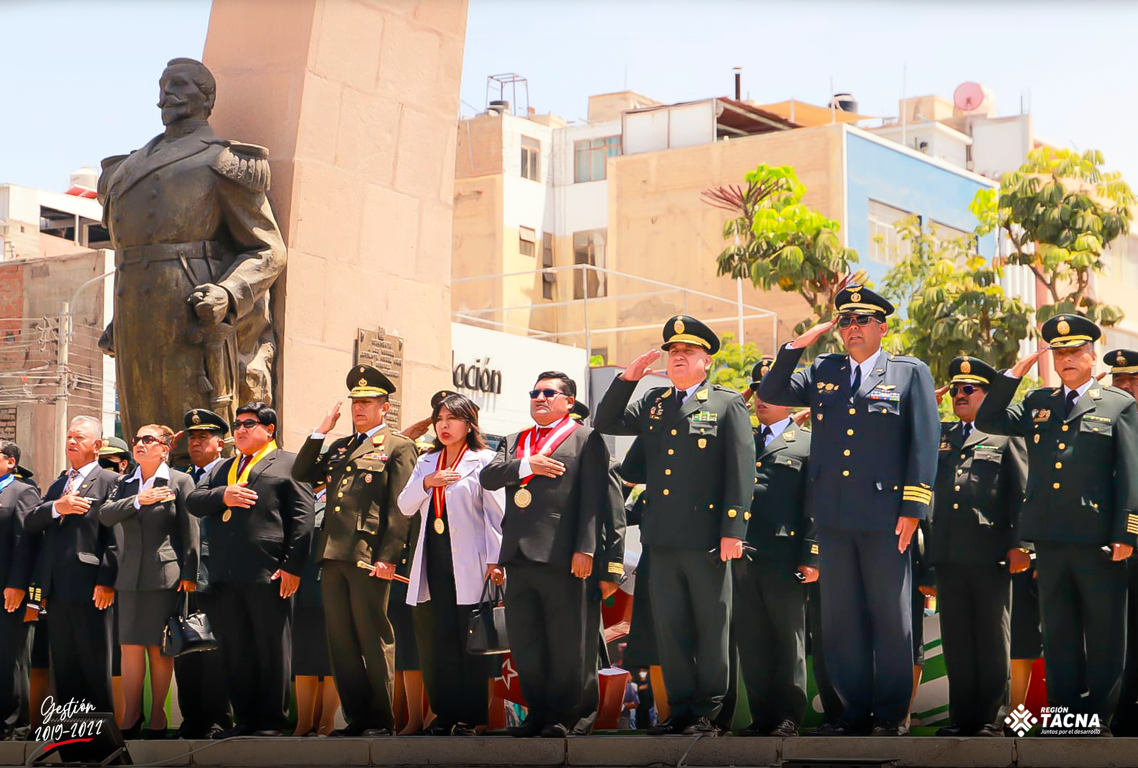 Actos protocolares fueron en el Paseo Cívico. 