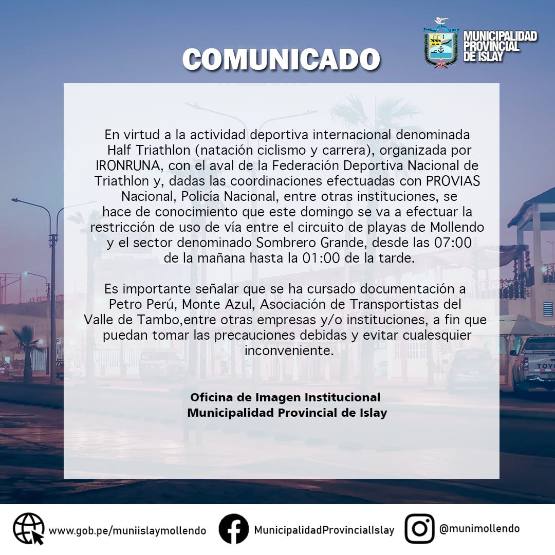 Fotografía de comunicado