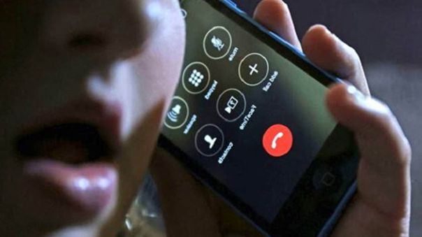 imagen de una llamada de extorsión