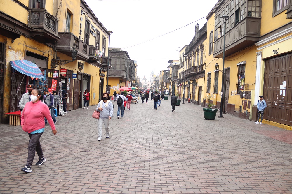 Imágen del Jirón Trujillo en el Centro Histórico del Rímac