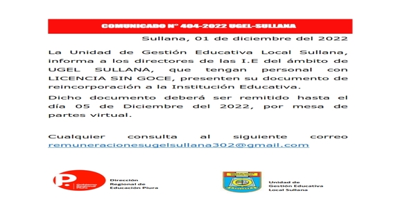 Comunicado 404