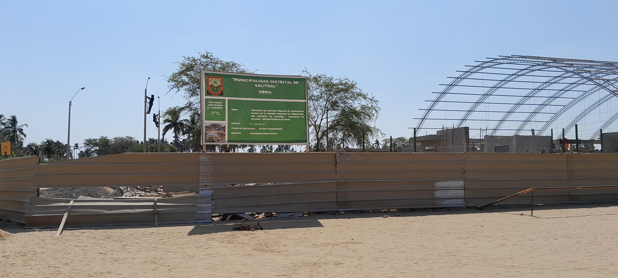 Alcalde del distrito de Salitral, supervisó avances de obra en el Caserío de Miraflores