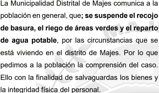 Comunicado N° 175-MDM