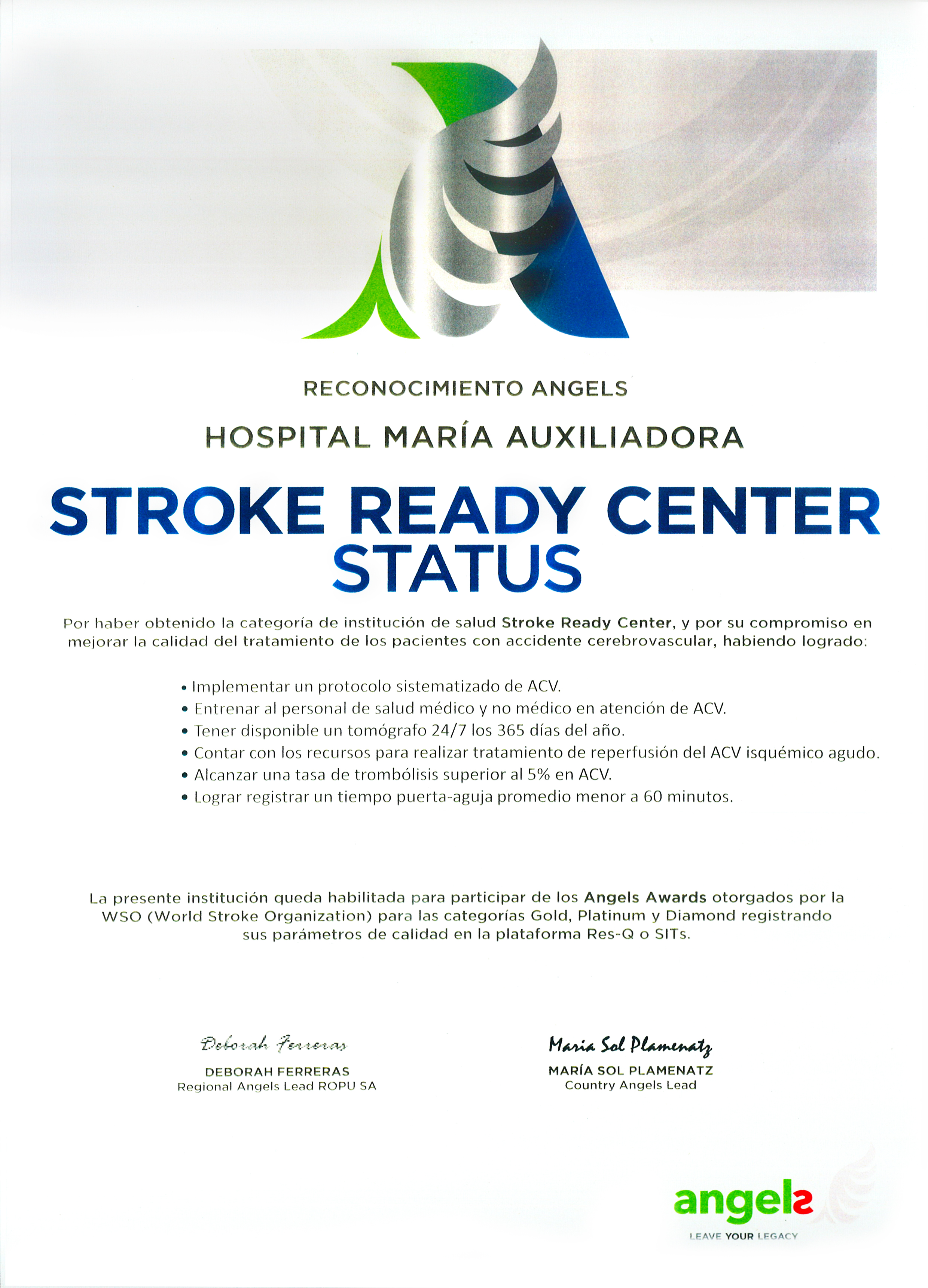 #HMA recibe certificación Stroke Ready Center para atender pacientes con #ACV