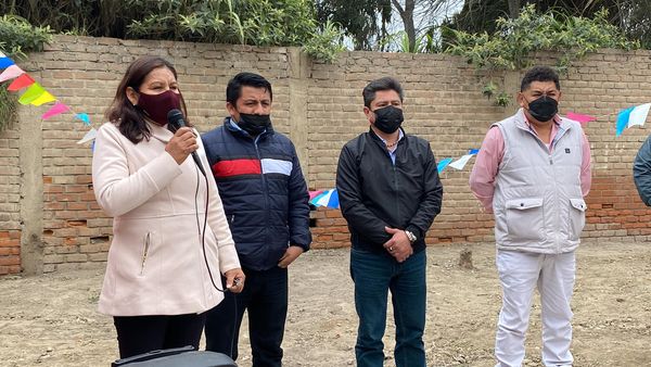Ceremonia de inauguración del sistema de alcantarillado de la Institución Educativa San Jeronimo