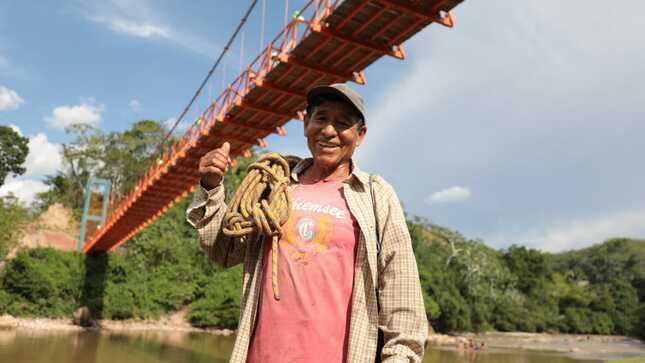 Inauguración del puente Bagazán