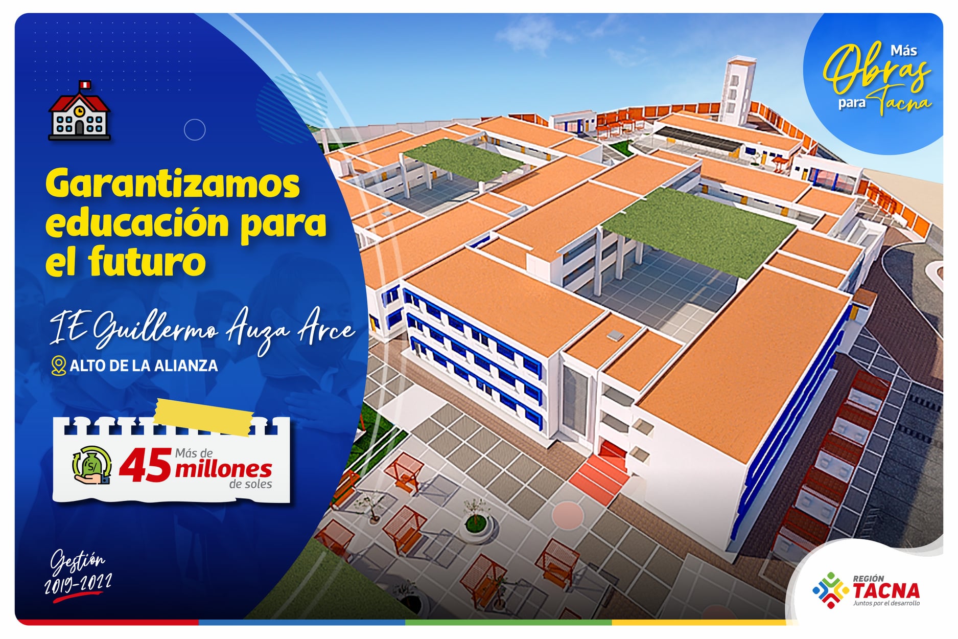 Inversión de aproximadamente s/45 millones por la educación