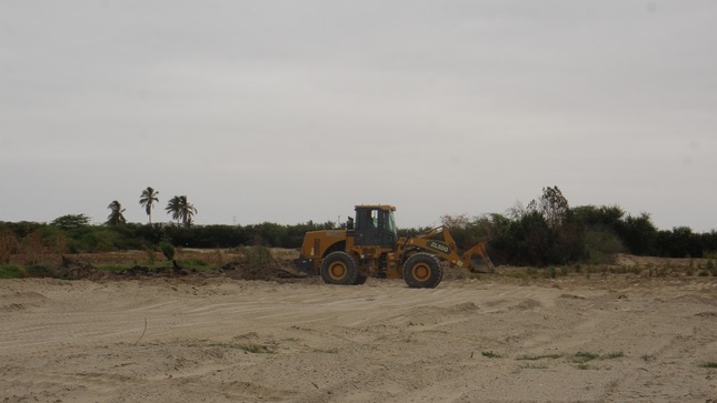 Maquinaria Realiza Trabajos en Terreno Agrícola