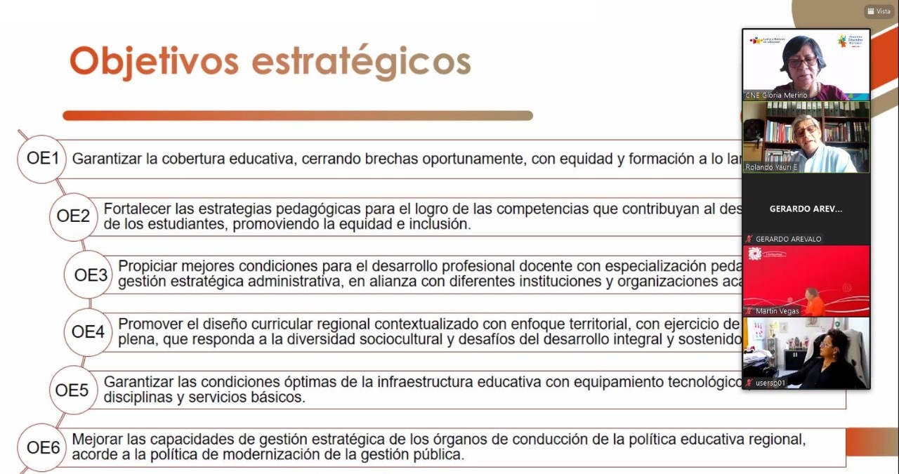 El lunes 12, el consejero Sigfredo Chiroque participó en la asamblea del Consejo Participativo Regional de Educación (Copare Ica), en la que se realizó la validación del Proyecto Educativo Regional Concertado de Ica (PERCI 2036). Chiroque manifestó que era importante que el PERCI se articule al Plan de Desarrollo Concertado de esta región, con el fin de asegurar su implementación.