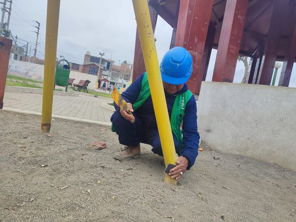 Mantenimiento al parque ubicado en la urbanización Gustavo Tello Velarde