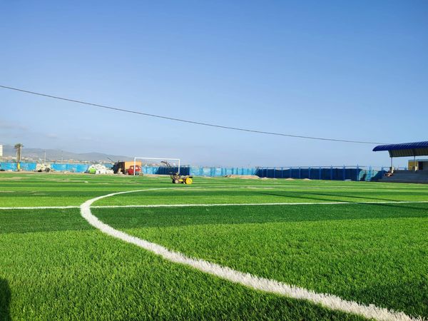 Campo deportivo de fútbol 9 ya casi está listo