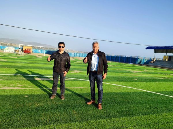 Campo deportivo de fútbol 9 ya casi está listo