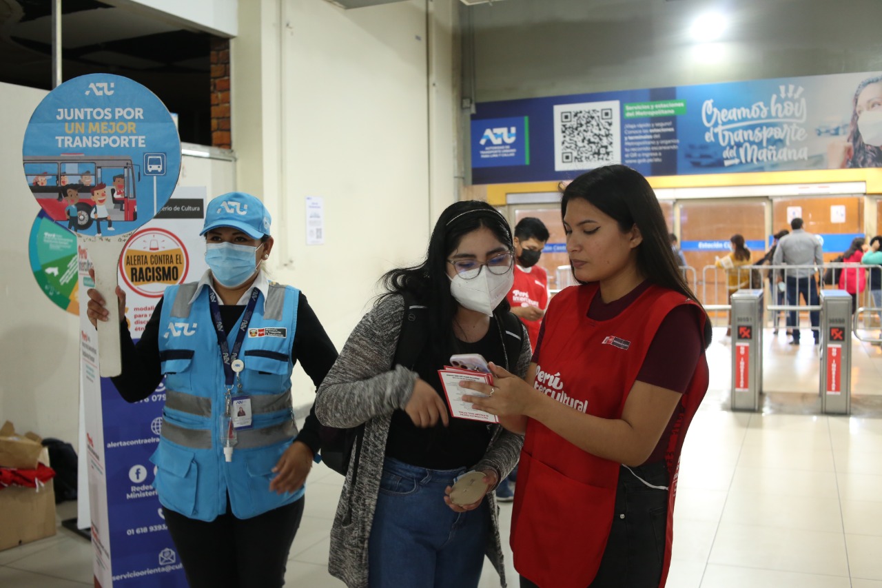 Más de mil usuarios y operadores de transporte público de Lima y Callao fueron sensibilizados para prevenir el racismo