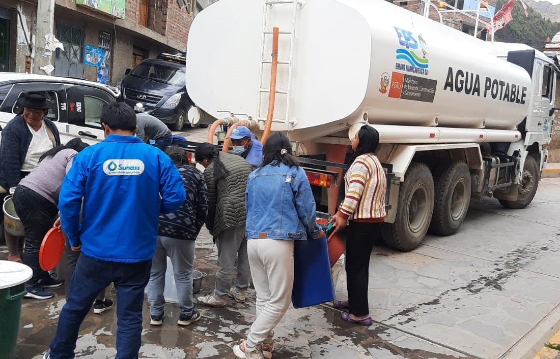 Sunass monitorea abastecimiento alternativo de agua potable