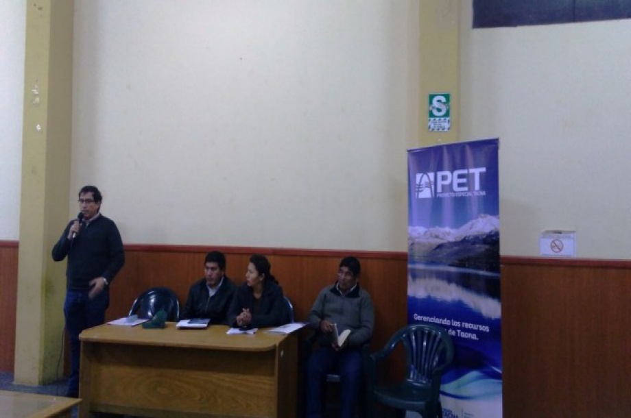 Se realizó exposición sobre Proyecto Vilavilani en Tarata