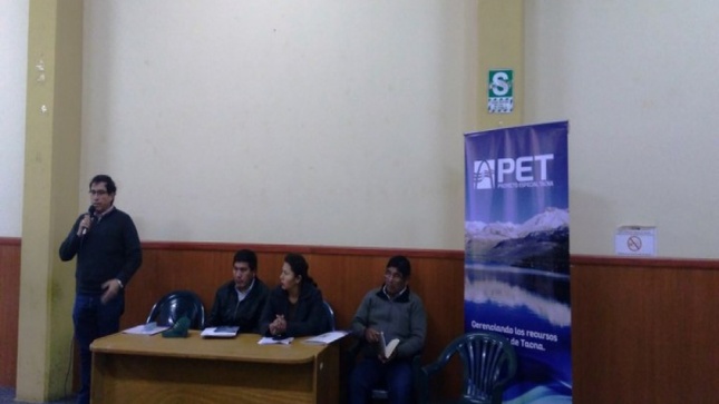 Se realizó exposición sobre Proyecto Vilavilani en Tarata