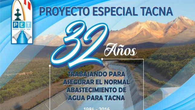 Proyecto Especial Tacna cumple 32 años de creación
