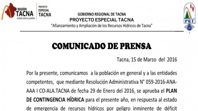 Comunicado de Prensa