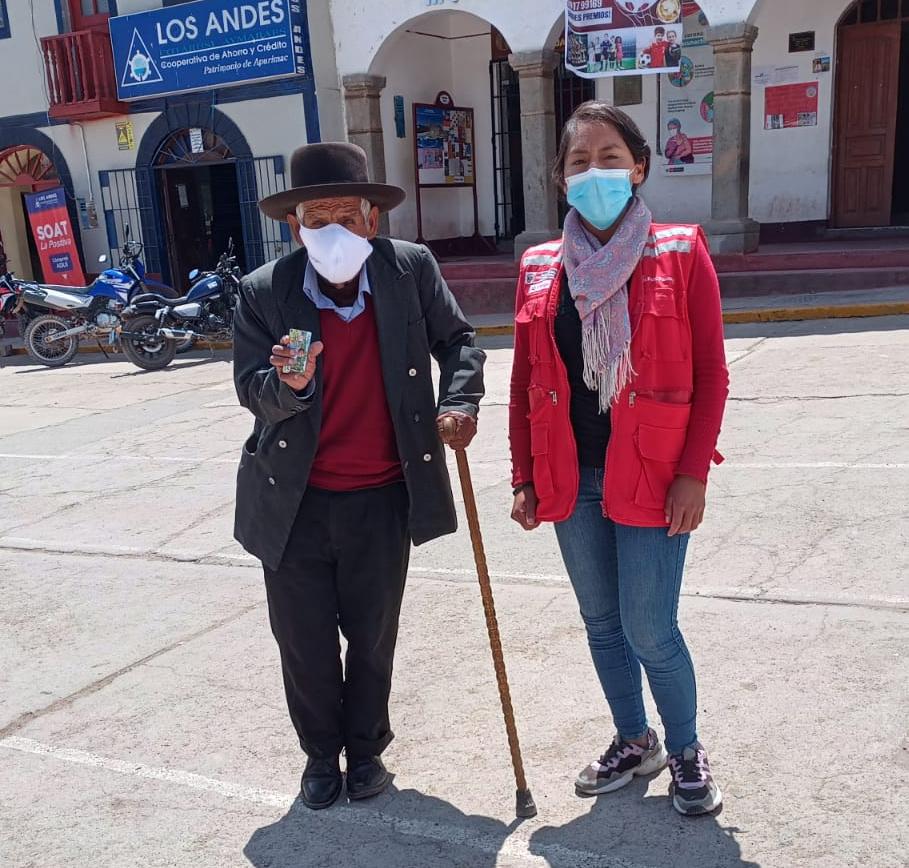 Usuario mayor de edad del programa contigo con un facilitador.