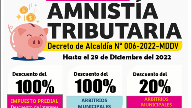 Decreto de Alcaldía N° 006-2022-MDDV