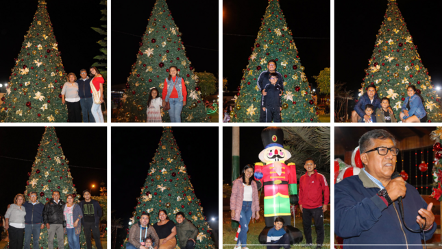 Nuestro Alcalde de la Municipalidad distrital de San Antonio, Lic. Esteban Jesús Agapito Ramos, acompañado de sus regidores y funcionarios participó en el encendido del árbol de navidad y las luces navideñas en la Plaza de la identidad SanAntoniana en la víspera de la llegada del niño Dios.